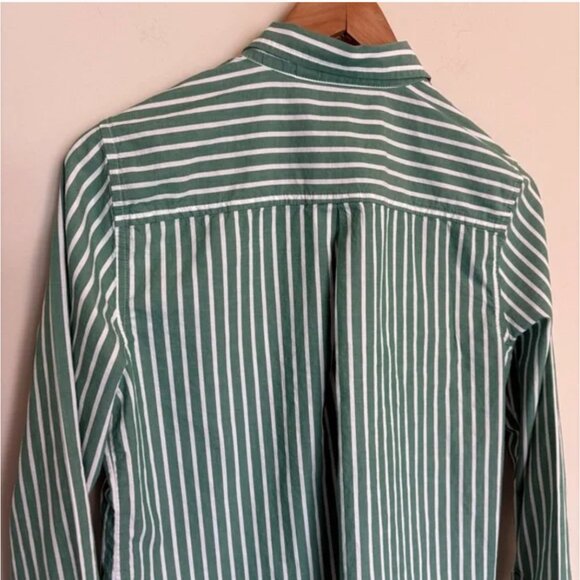 Old Navy The Classic Shirt in Soft Kelly Green and White 100% Cotton size small - Picture 10 of 10